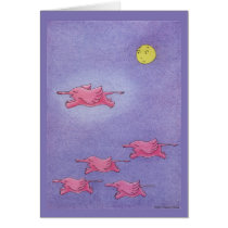 Flying Elephants Card