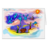Flying elephants cards