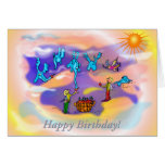 Flying elephants cards