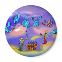 Flying elephants magnets