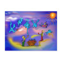 Flying elephants postcards by irinski Flying elephants postcards