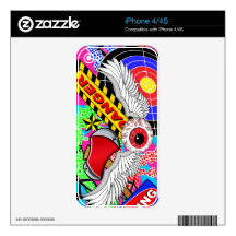 Flying eyeball phone case skins for the iPhone 4S