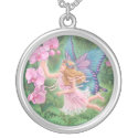Flying Fairy & Orchids Necklace