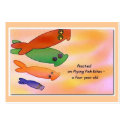 Flying Fish Kites Haiku Art ACEO Trading Card business cards by Reflekshins Flying Fish Kites Haiku Art ACEO Trading Card business cards