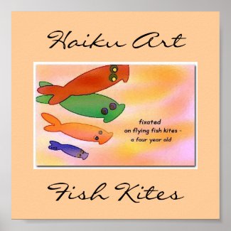 Flying Fish Kites Print print