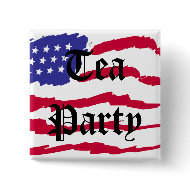 Flying Flag Tea Party button