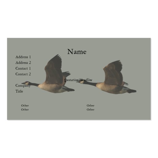 Flying Geese Business Card