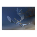 flying glass dragon fantasy poster