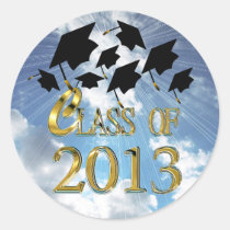Flying Graduation Hats Class Of 2013 Stickers stickers