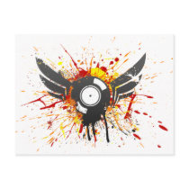 Flying Graffiti Record - Music Audio DJ Vinyl postcards by HOTDJGEAR Flying Graffiti Record - Music Audio DJ Vinyl postcards