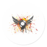 Flying Graffiti Record - Music Audio DJ Vinyl Round Stickers