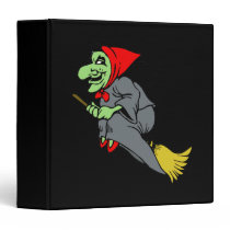 Flying Green Witch in Red Shoes binders