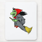 standard_mousepad - This green witch is flying on her broom with her red scarf and ruby red slippers!
If you are a witch or want to be a witch this great design is perfect for you.  Whether you are a Wiccan or Pagan, or just love to dress up as a witch for Halloween this great witch design is perfect for you.