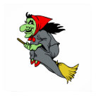 postcard - This green witch is flying on her broom with her red scarf and ruby red slippers!
If you are a witch or want to be a witch this great design is perfect for you.  Whether you are a Wiccan or Pagan, or just love to dress up as a witch for Halloween this great witch design is perfect for you.