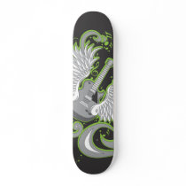 Flying guitar skateboard