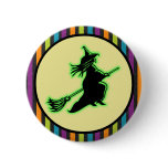 Flying Halloween Witch Pins
