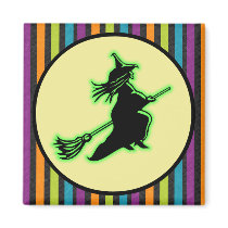 Flying Halloween Witch Refrigerator Magnets