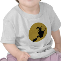 flying halloween witch t shirt