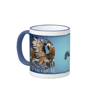 Flying Hawk Dreamcatcher Mug mug