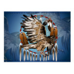 Flying Hawk Dreamcatcher Postcard