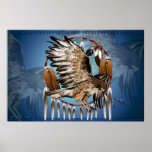 Flying Hawk Dreamcatcher Print