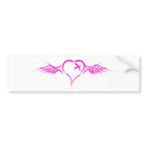 Flying Heart bumper stickers by RAWRoutloud Flying Heart bumper stickers