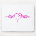 Flying Heart - Emo Alternative Grunge Rock Punk mousepads