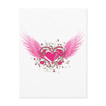 flying heart postcards