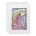 Flying Heart Rainbow Stained Glass Drawing by MarthaGoutal