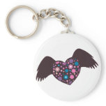Flying Heart - Violet Key Chains