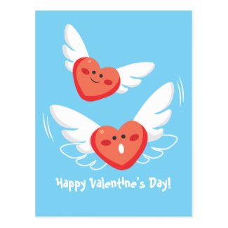 Flying Hearts Postcard