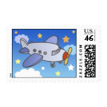 Flying High Airplane Custom Postage Stamps