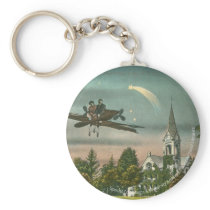 Flying High Over Old Chapel Key Chains