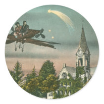 Flying High Over Old Chapel Round Stickers