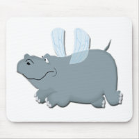 Flying Hippo Mousepads