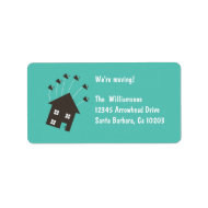 Flying House - We're Moving - Avery Label label