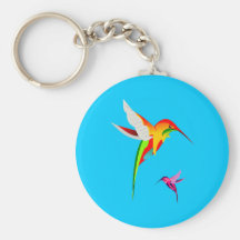 Flying Hummingbirds Keychain