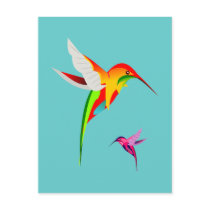 Flying Hummingbirds Post Cards