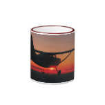 Flying into the sunset mug