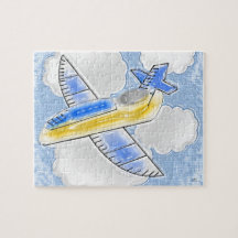 Flying Jet Airplane Jigsaw Puzzles