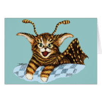 Flying Kitten Card
