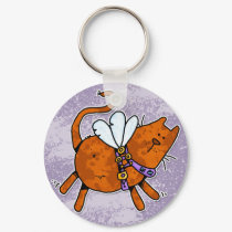 flying kitty keychains
