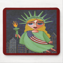 Flying Lady Liberty - mousepad #2