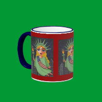 Flying Lady Liberty - mug mugs