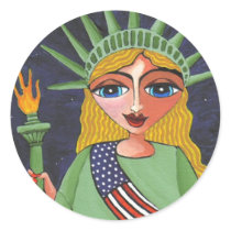 Flying Lady Liberty - sticker
