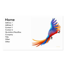 Flying Macaw Parrot Business Card