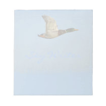 Flying Mallard Duck Art for Wildlife lovers Memo Pad