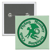 Flying Monkey Drinking Club Button