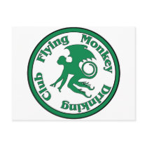 Flying Monkey Drinking Club Postcard