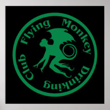 Flying Monkey Drinking Club Poster